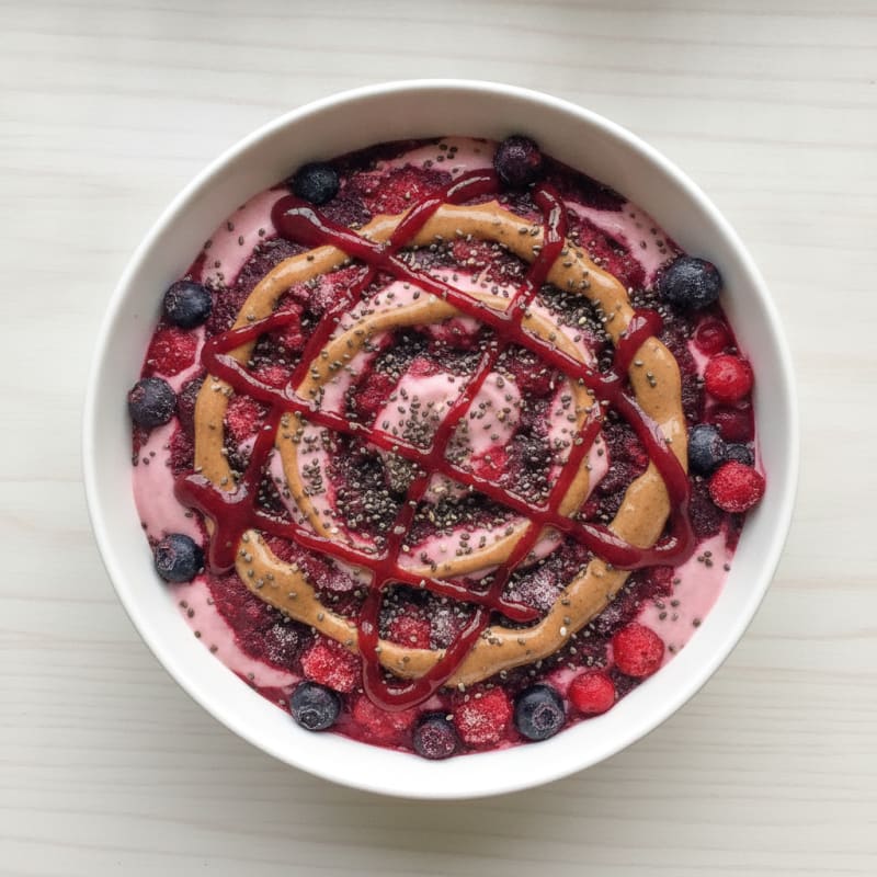 Creamy Berry Protein Smoothie with Greek Yogurt