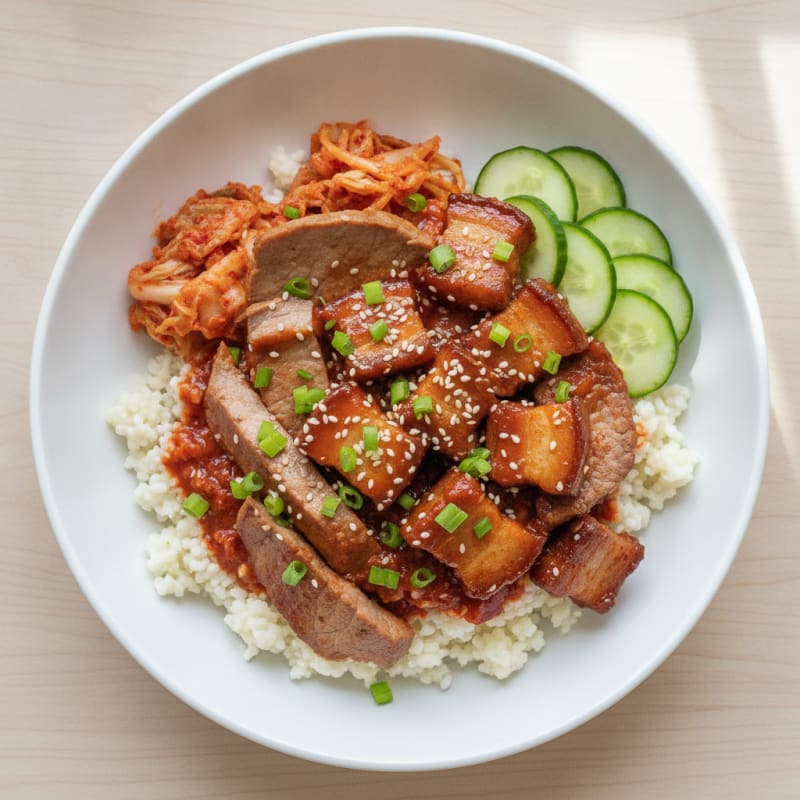 Spicy Gochujang Pork Belly Bowl