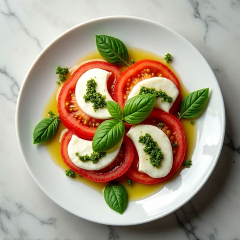 Fresh Mozzarella, Tomato, and Basil Pesto Salad
