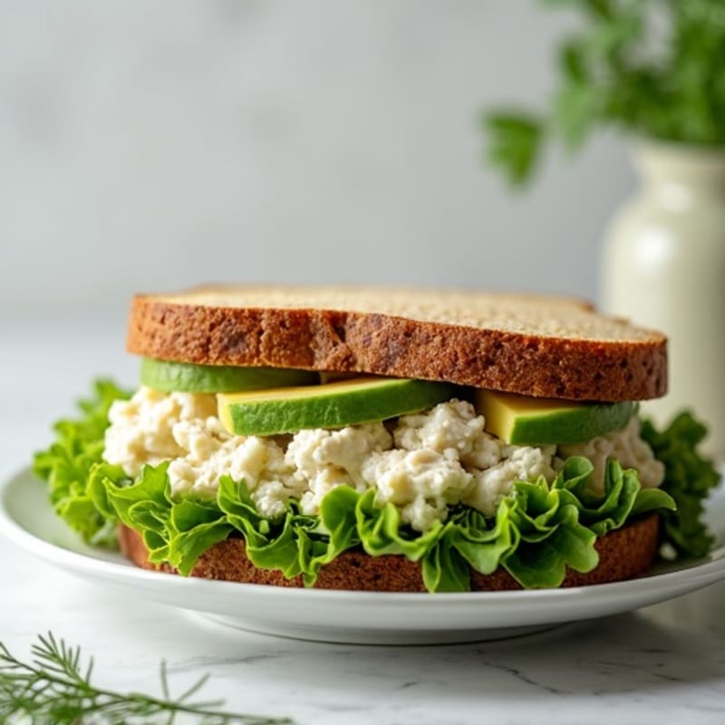 Creamy Herb Chicken Salad Sandwich with Crisp Greens