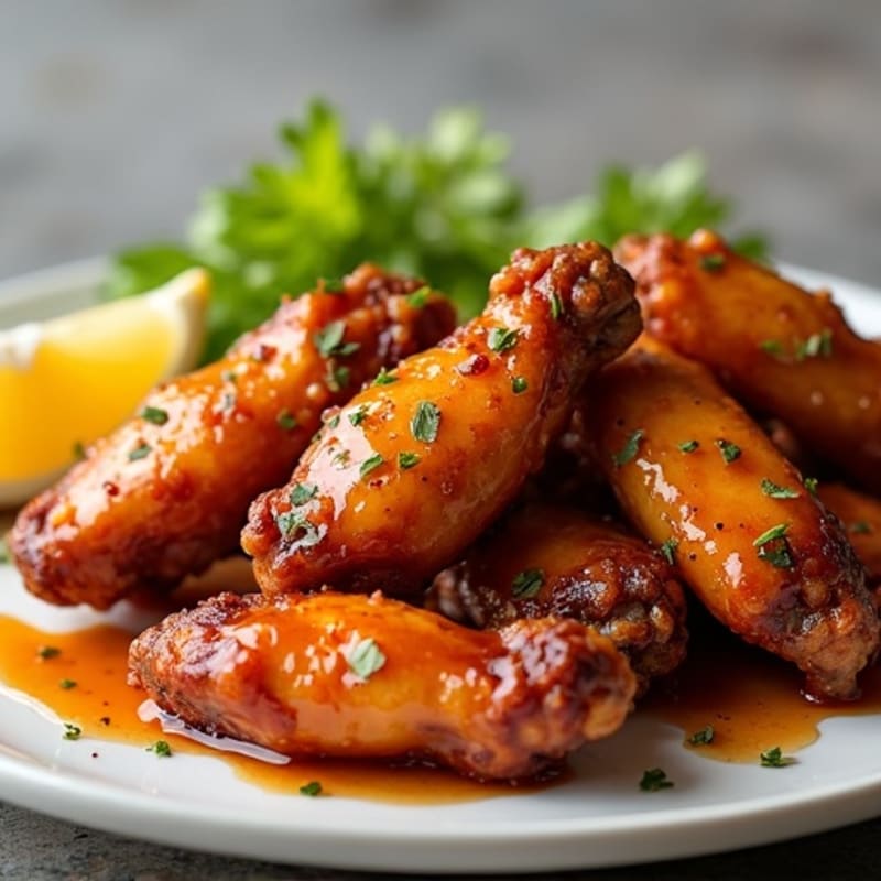 Crispy Baked Chicken Wings with Sweet Honey-Garlic Glaze