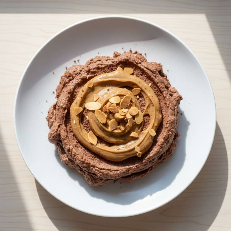 Silky Chocolate Protein Mousse with Almond Butter