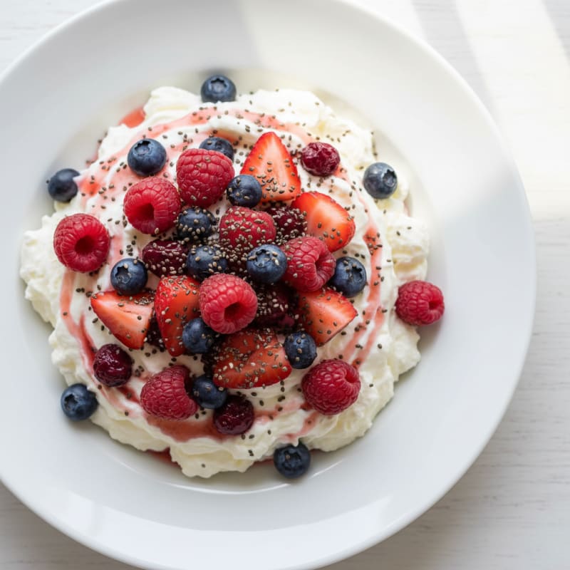 Creamy Greek Yogurt Protein Mousse with Berries