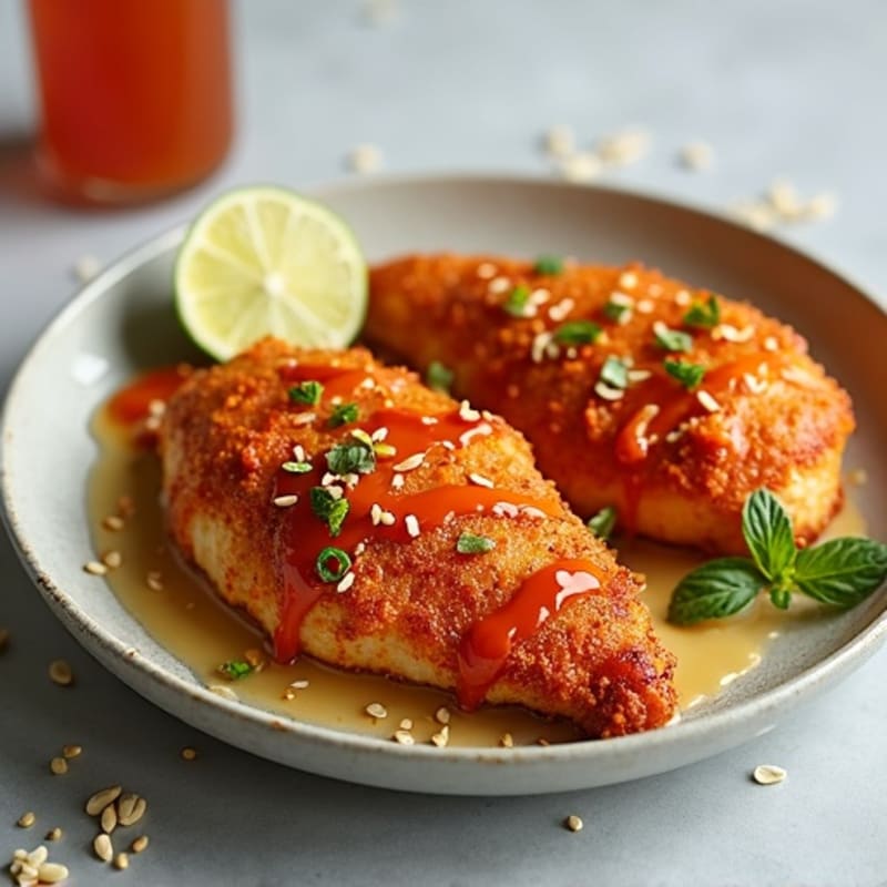 Crispy Baked Chicken with Sweet and Spicy Glaze