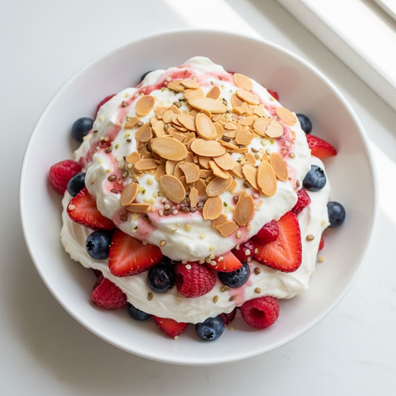 Creamy Greek Yogurt Protein Parfait with Mixed Berries