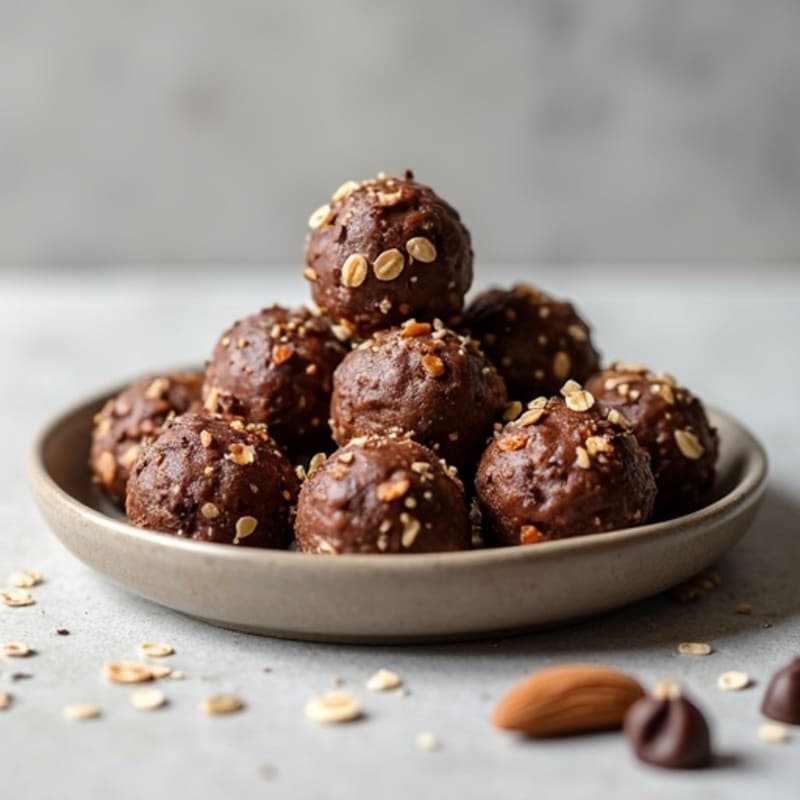 No-Bake Dark Chocolate Almond Energy Bites
