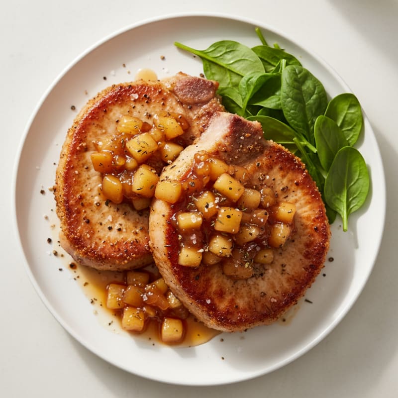 Pan-Seared Pork Chops with Apple Chutney