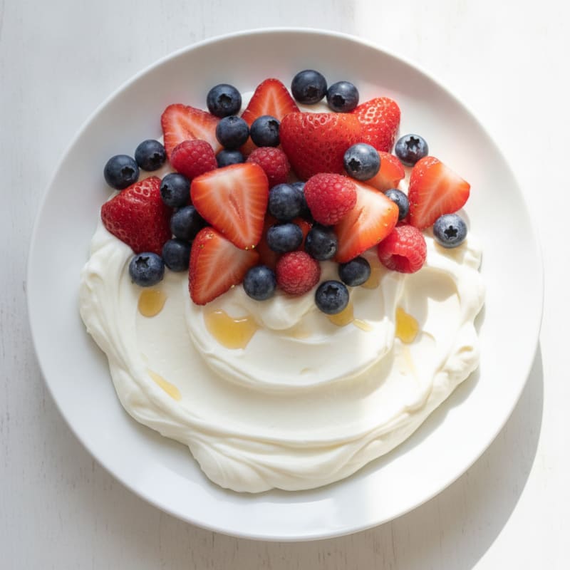 Silky Vanilla Protein Yogurt with Mixed Berries