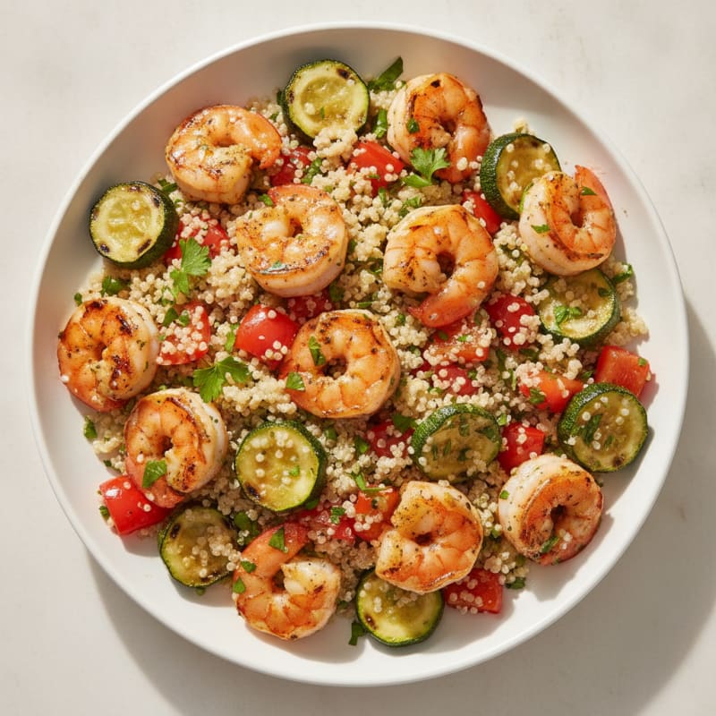 Grilled Shrimp and Vegetable Quinoa Salad