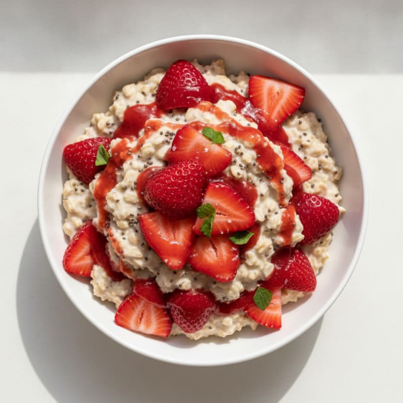 Strawberry Shortcake Overnight Oats