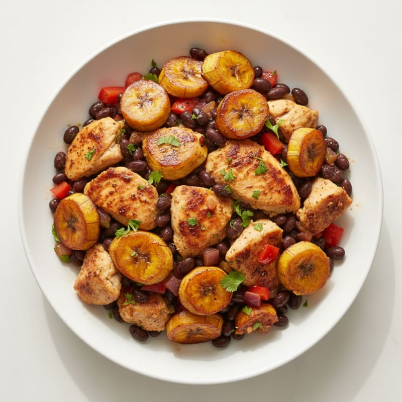 Sweet Plantain and Black Bean Medley