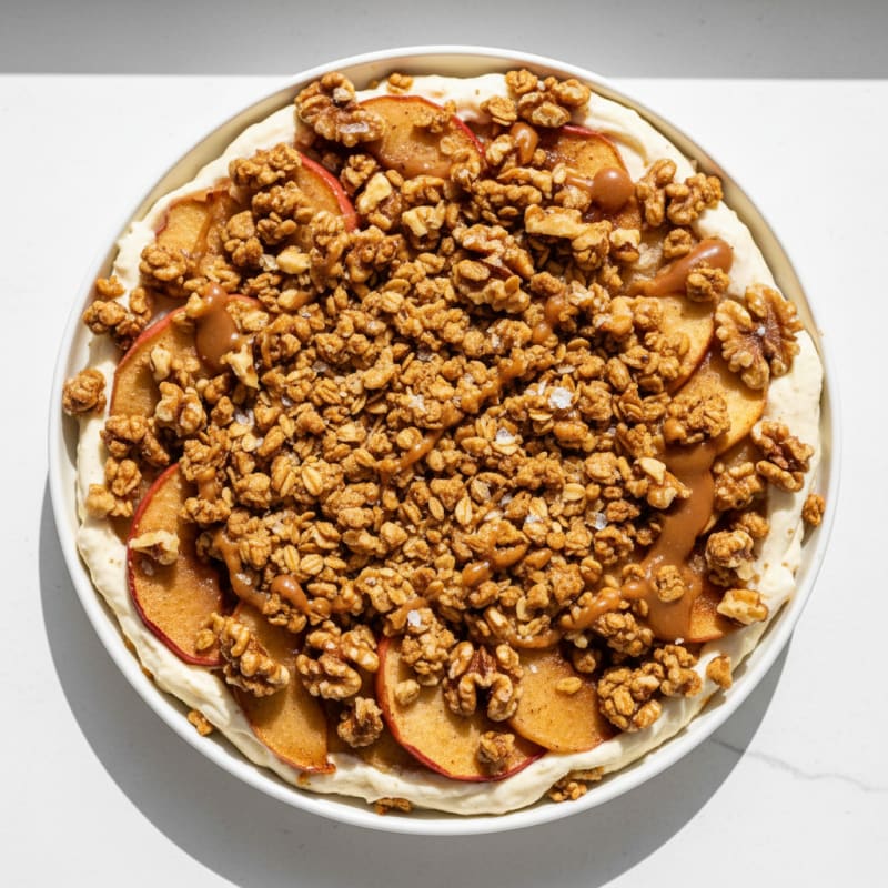 Golden Caramelized Apple Crumble Pie
