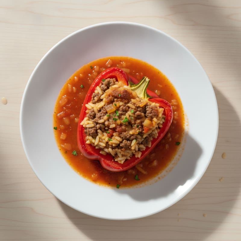 German Beef Stuffed Bell Pepper