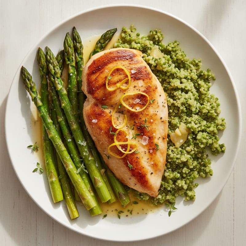 Lemon Herb Chicken with Roasted Asparagus