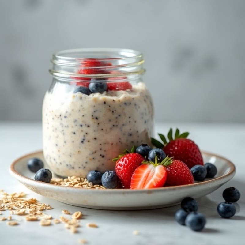 Healthy Creamy Protein Overnight Oats