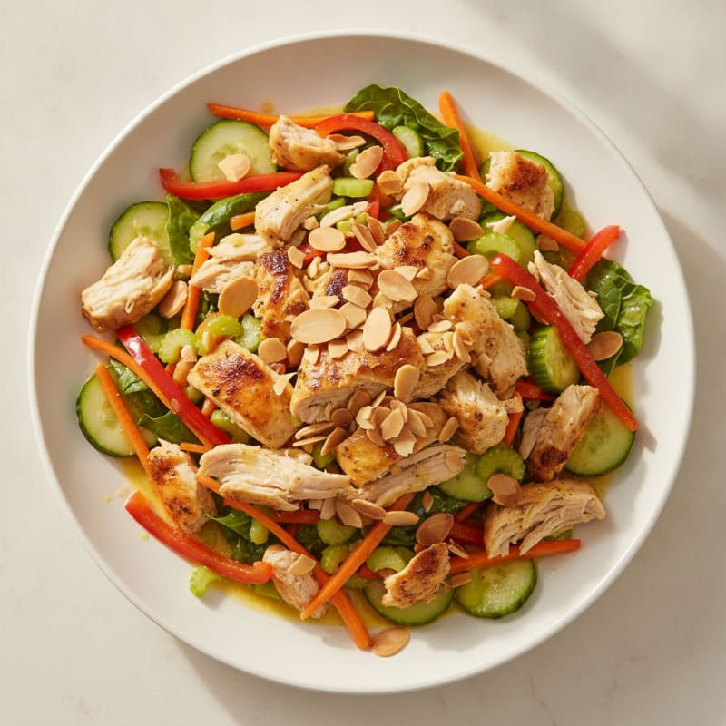 Chopped Chicken Salad with Crunchy Vegetables