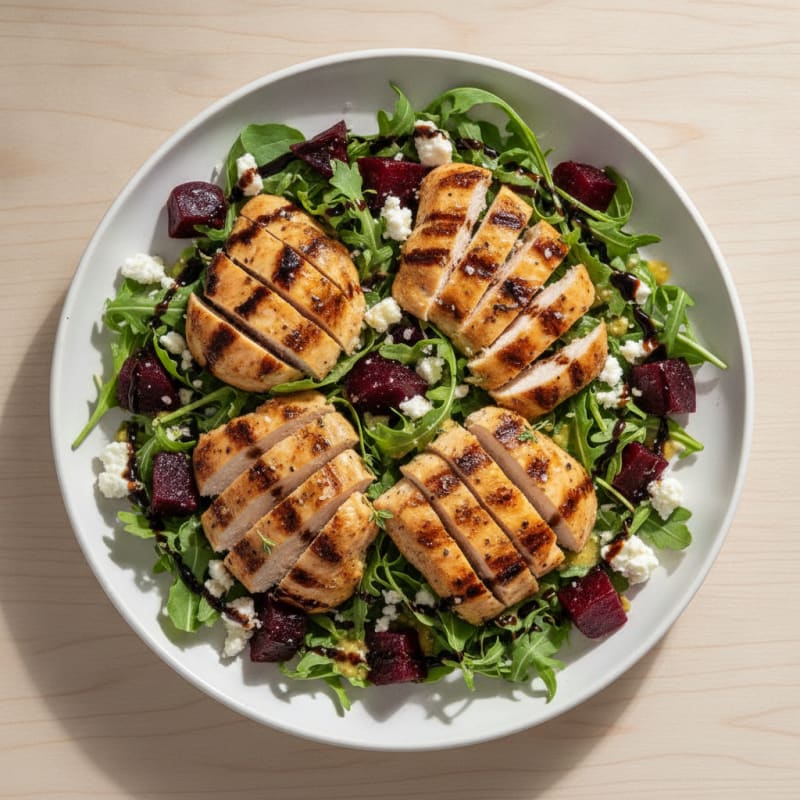 Roasted Beet and Feta Chicken Salad