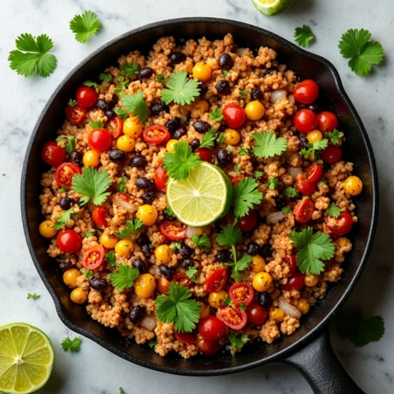 Cilantro-Lime Seasoned Turkey Taco Skillet