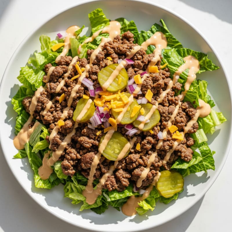 Creamy Big Mac Protein Bowl