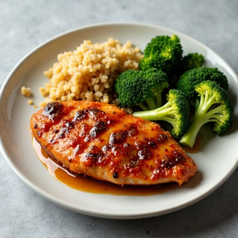 Crispy Baked Teriyaki Chicken with Roasted Broccoli