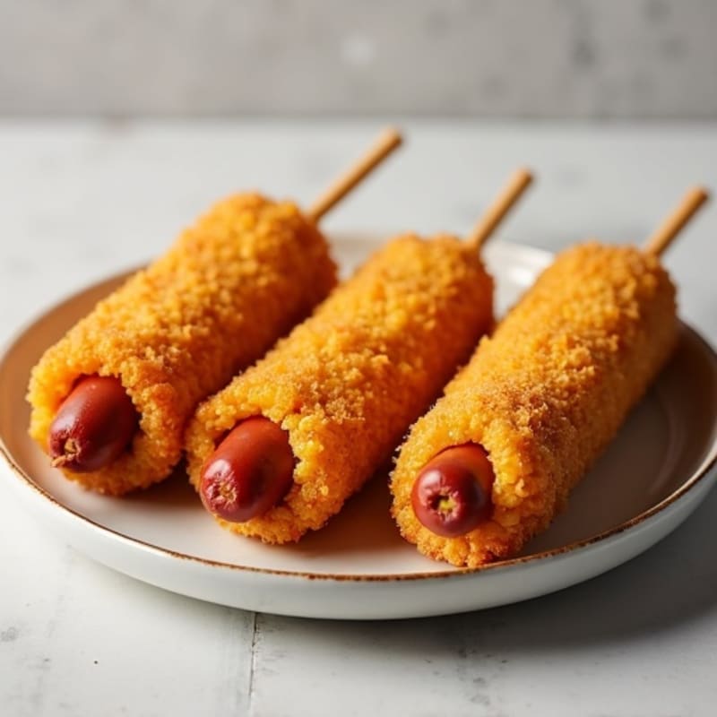 Crispy Baked Turkey Corn Dogs