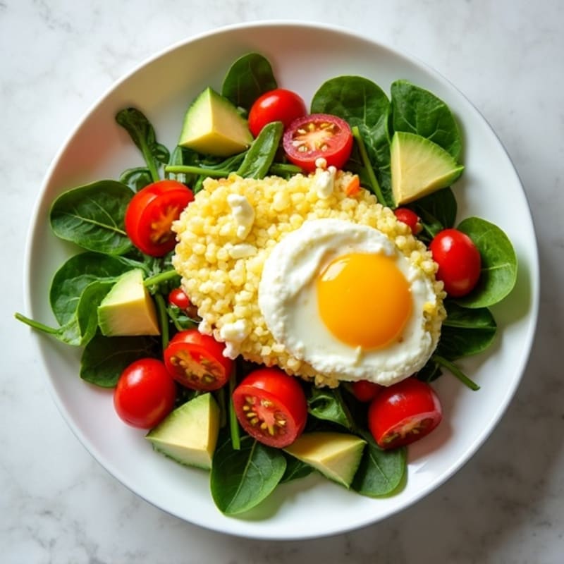 Egg White Vegetable Scramble with Cottage Cheese