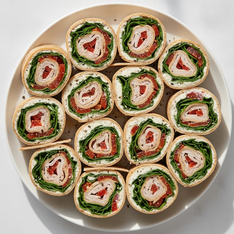 Turkey and Provolone Pinwheel Wraps