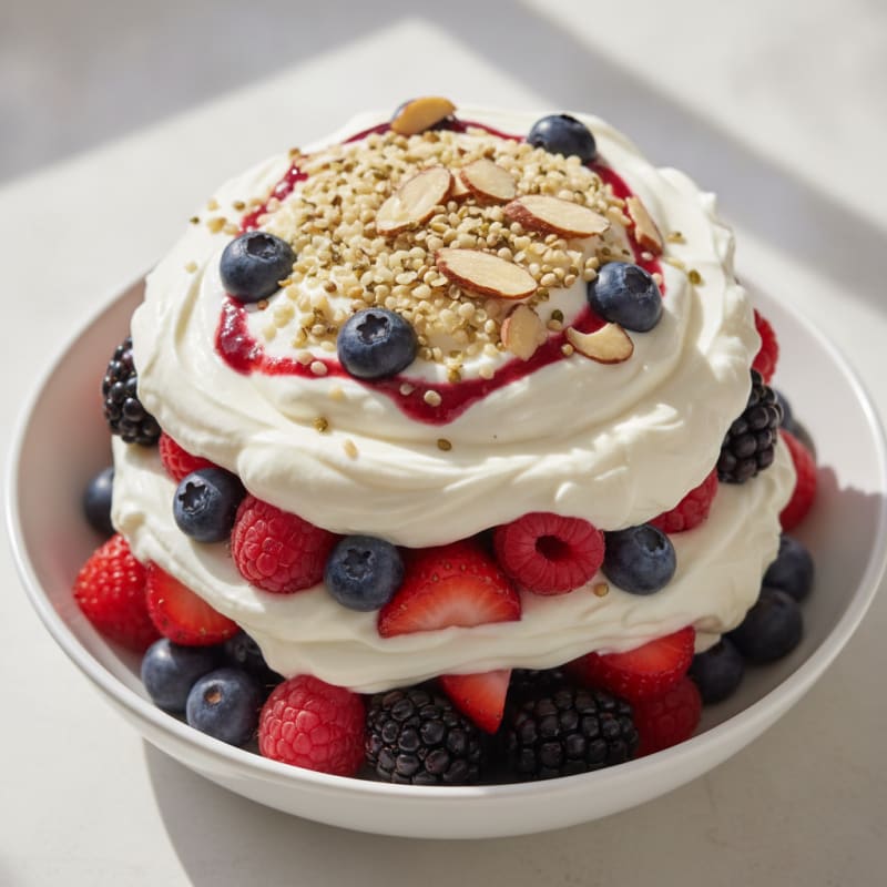 Creamy Greek Yogurt Protein Parfait with Mixed Berries