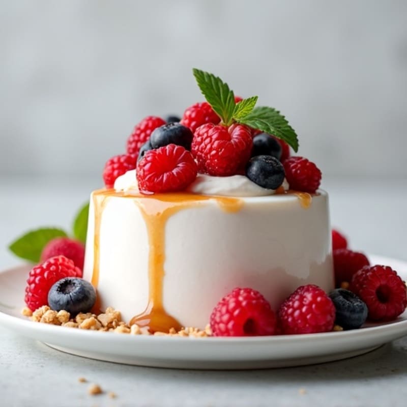 Silky Greek Yogurt Protein Mousse with Fresh Berries