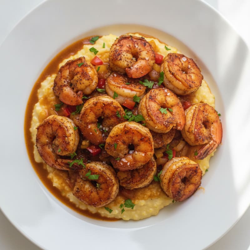 Cajun Shrimp with Creamy Grits