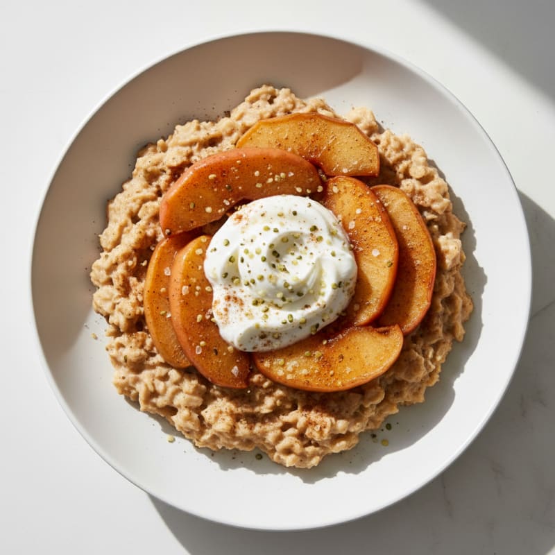 Creamy Spiced Apple Oatmeal Bowl