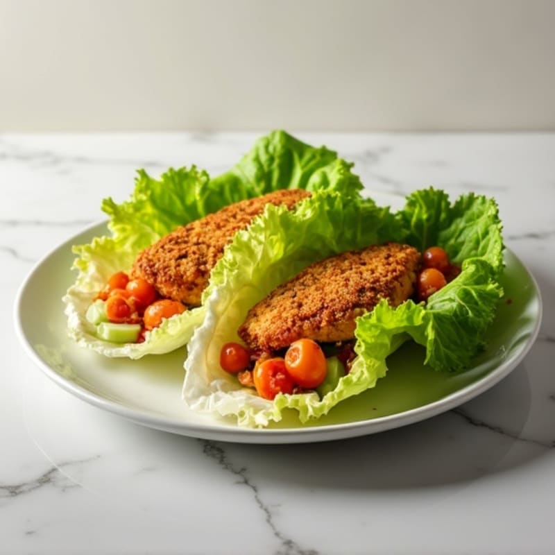 Crispy Buffalo Chicken Lettuce Wraps