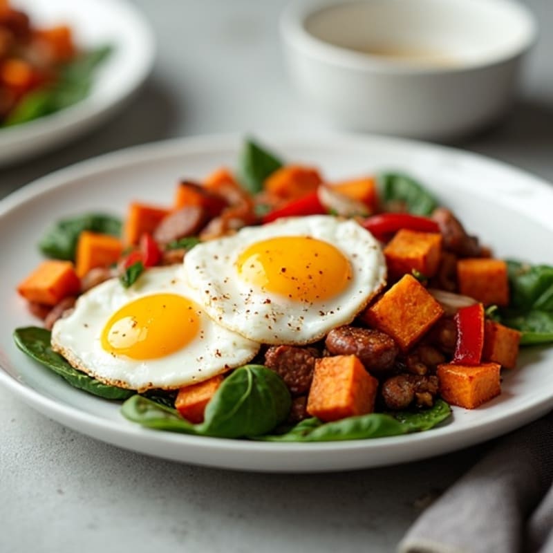 Protein-Packed Sweet Potato Hash with Eggs