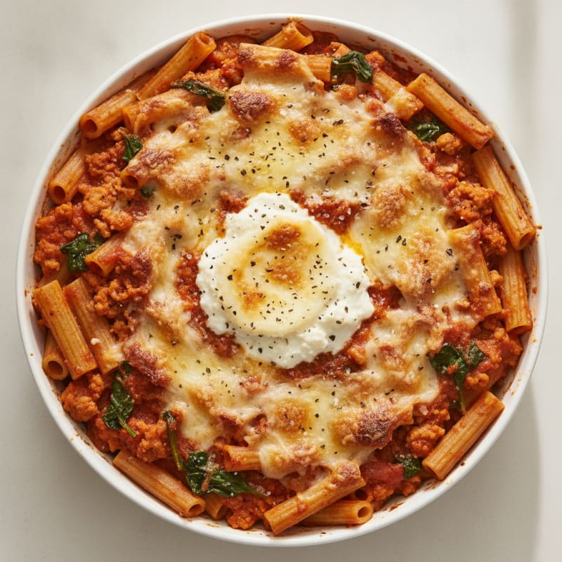 Classic Baked Ziti with Ricotta
