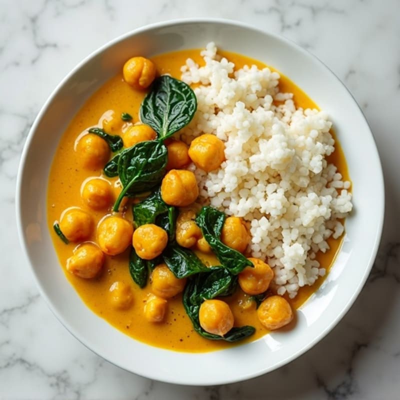 Creamy Coconut Chickpea and Spinach Curry