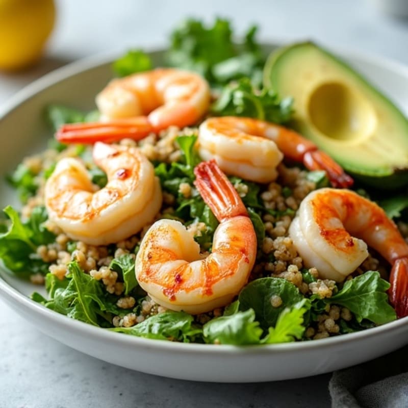 Grilled Shrimp and Avocado Salad with Lemon-Herb Quinoa