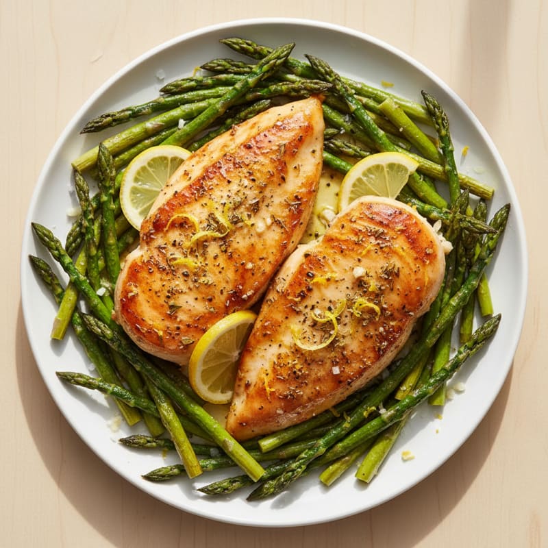 Lemon Herb Chicken with Roasted Asparagus