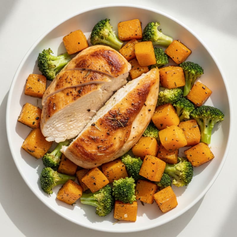 Roasted Chicken Breast with Butternut Squash