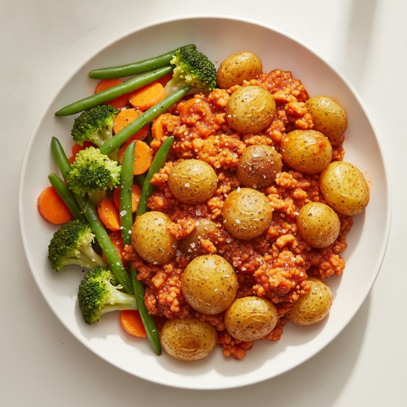 Savory Quorn Mince & Roasted Potato Bowl