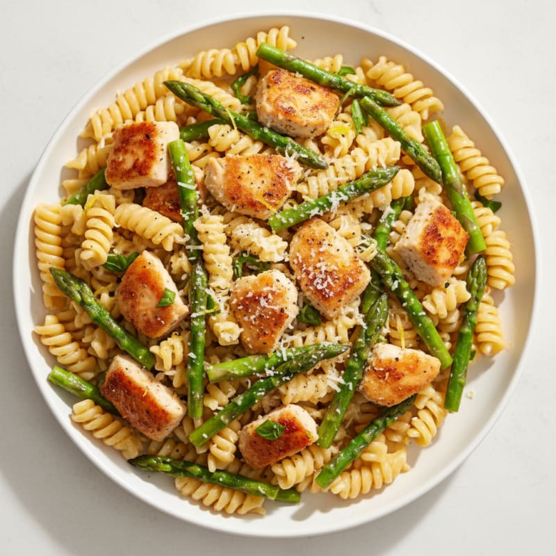 Lemon Herb Ricotta Pasta with Asparagus