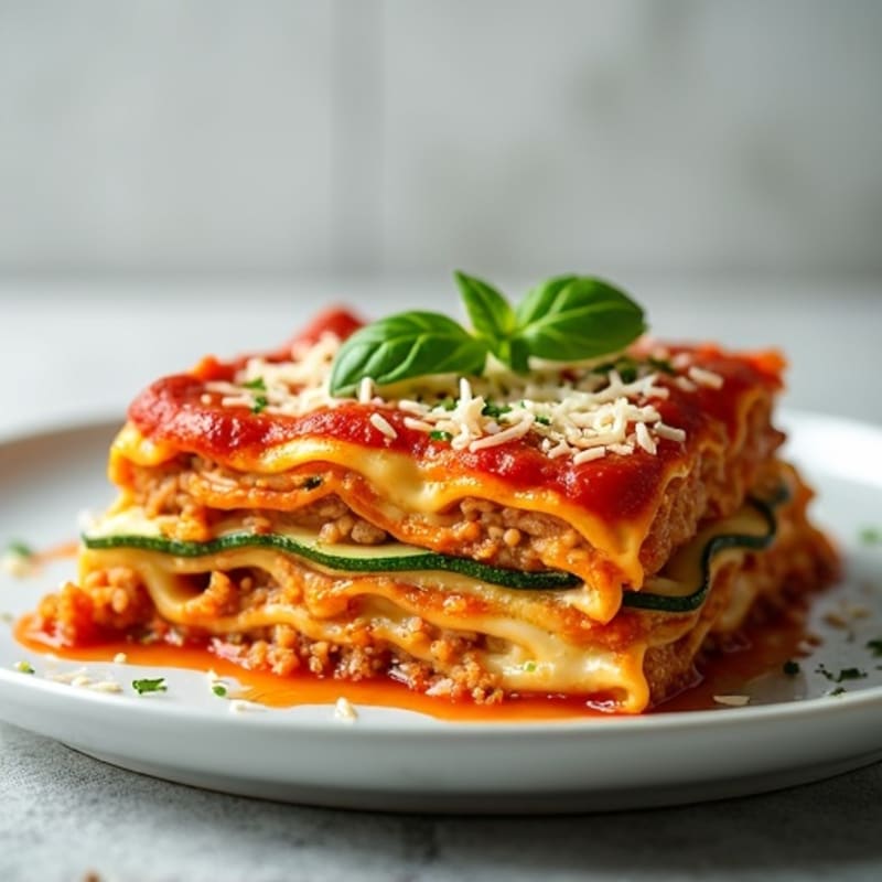 Lean Turkey and Zucchini Noodle Lasagna