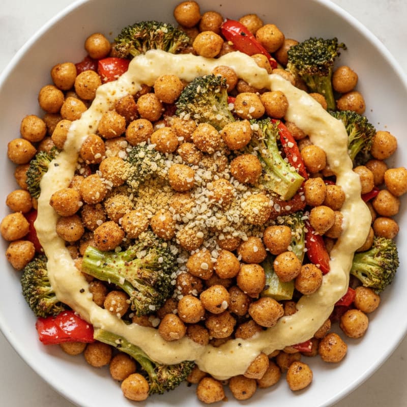 Roasted Vegetable and Chickpea Bowl