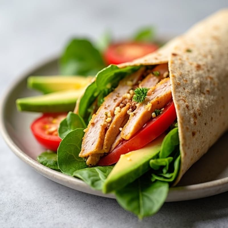 Lean Turkey Avocado Wrap with Fresh Greens
