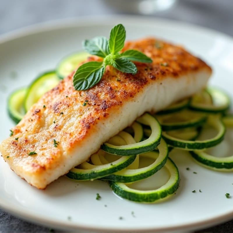 Seared Tilapia with Zucchini Noodles