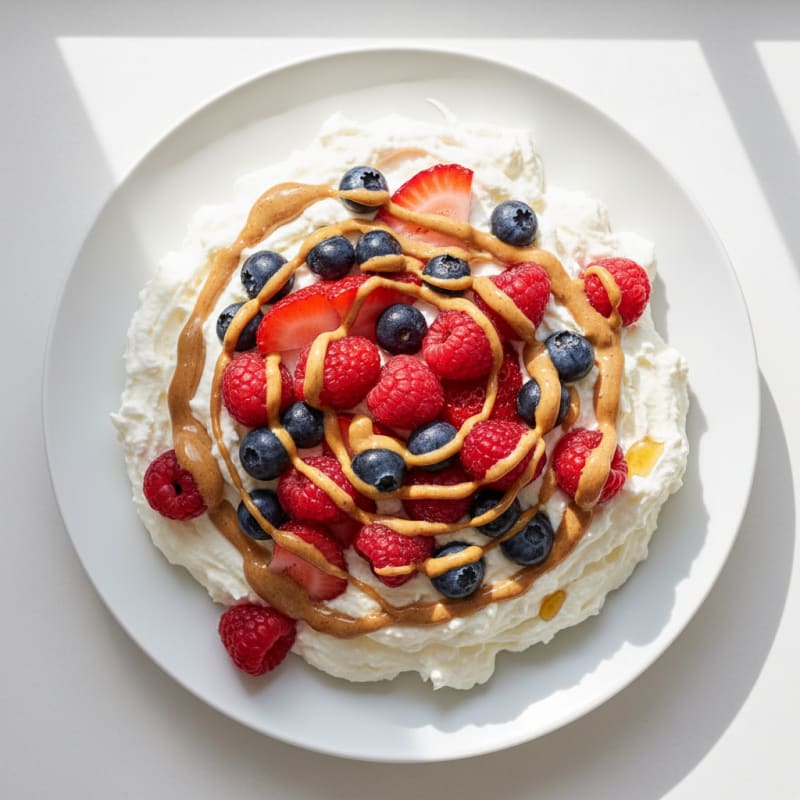 Greek Yogurt Protein Mousse with Mixed Berries