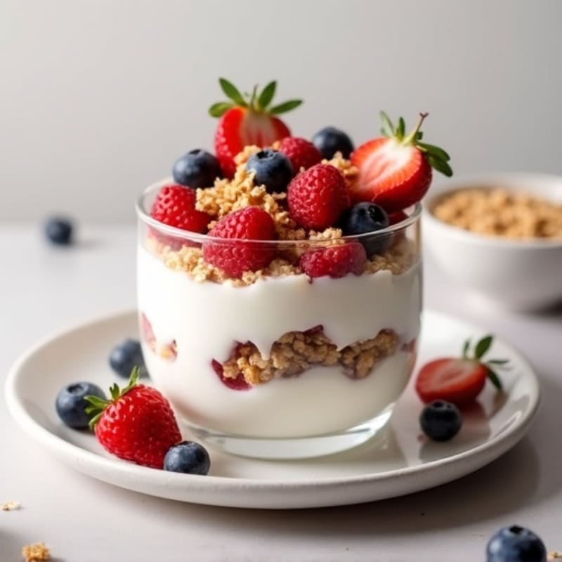 Creamy Greek Yogurt Protein Parfait with Mixed Berries