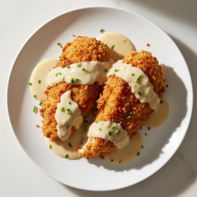 Buttermilk Fried Chicken with Creamy Gravy
