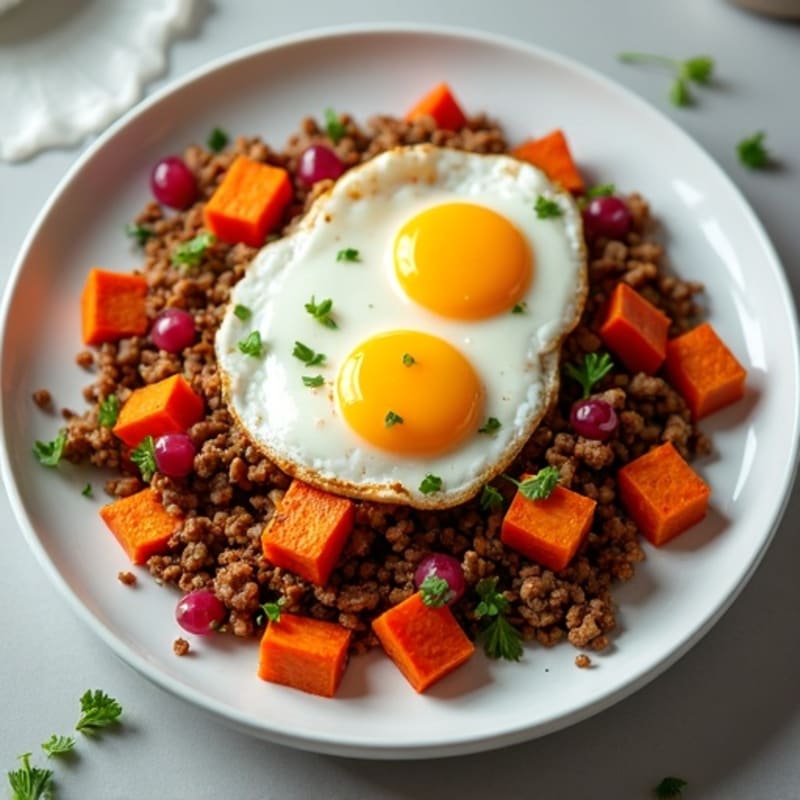 Crispy Sheet Pan Sweet Potato Hash with Sunny Eggs