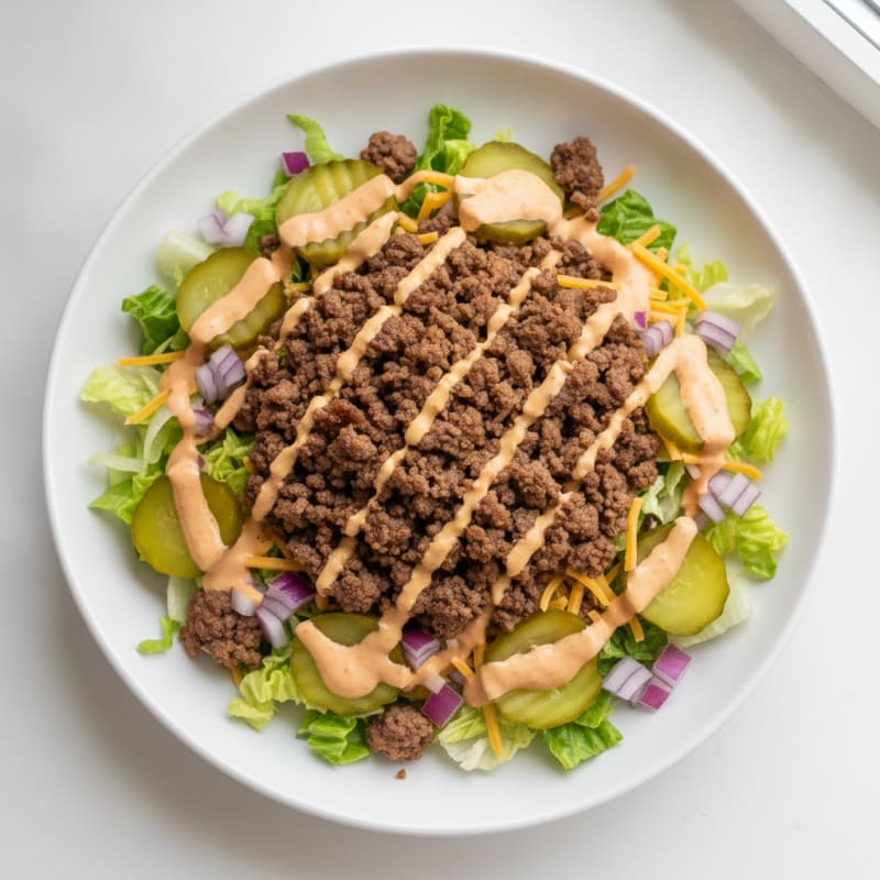 Ground Beef Big Mac Bowl