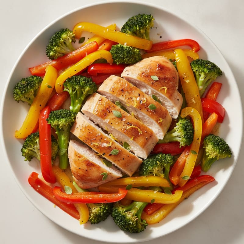 Lemon Herb Roasted Chicken and Veggies